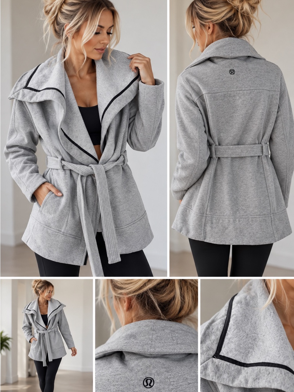 Vintage Quality Lululemon Oversized Belted Wrap Cardigan Jacket – Size small